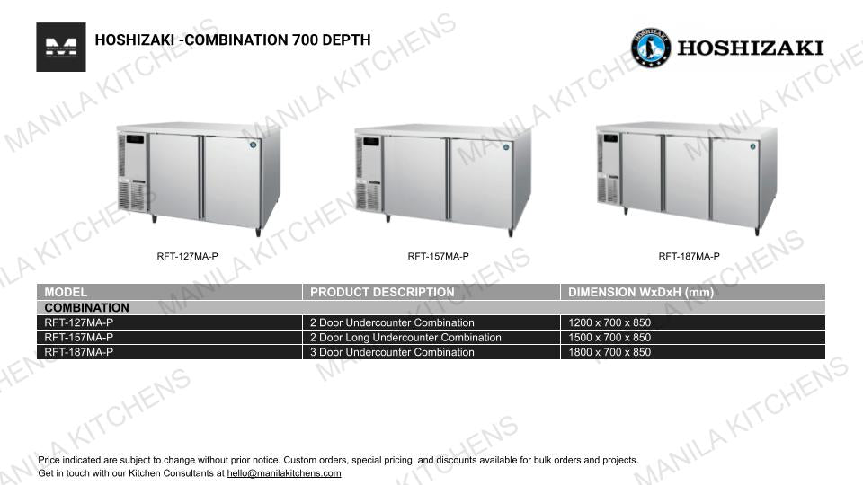 Hoshizaki 2 Door Undercounter Combination (RFT-127MA-P)