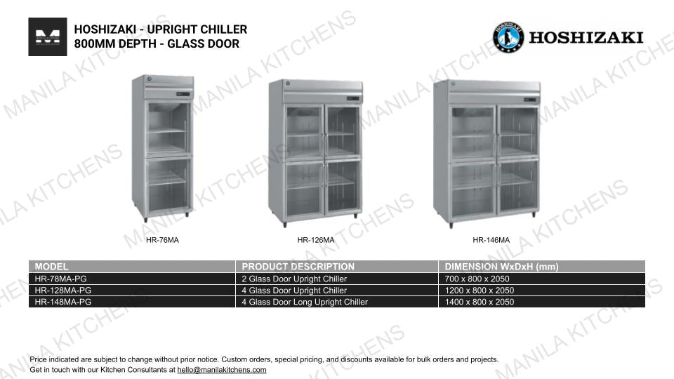 Hoshizaki 2 Glass-Door Upright Chiller (HR-78MA-PG)