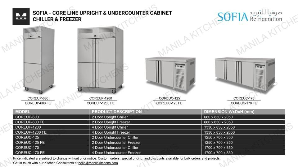 Sofia 4 Door Upright Freezer (COREUP-1200 FE)