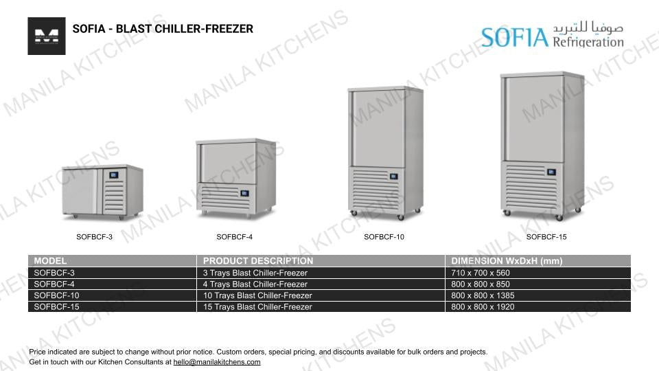 Sofia 3 Trays Blast Chiller-Freezer (SOFBCF-3)