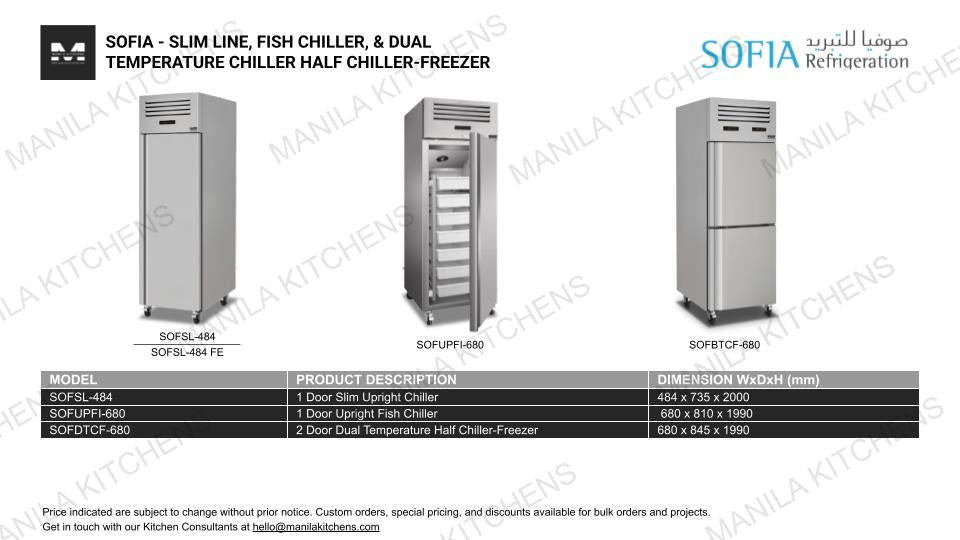 Sofia 2 Dual Door Temperature Half Chiller-Freezer (SOFDTCF-680)