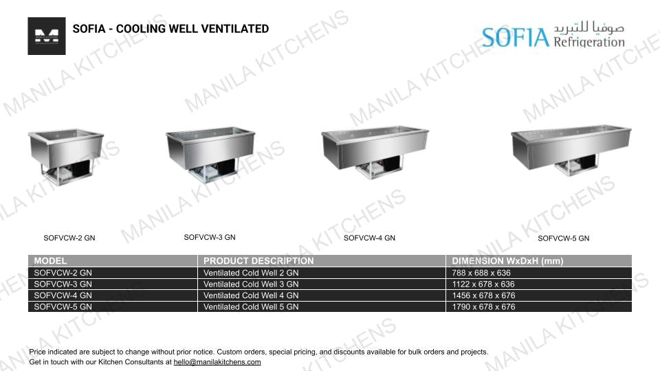 Sofia Ventilated Cold Well 2 GN (SOFVCW-2 GN)