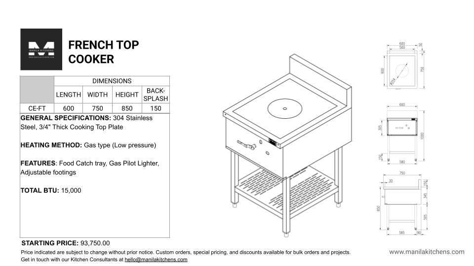 French Top Cooker