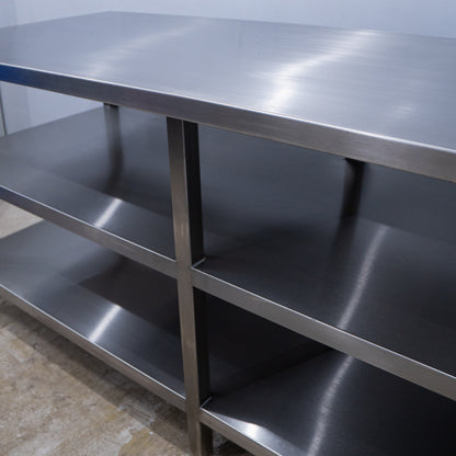 Table with Middle & Bottom Shelf No Backsplash (600 Series)