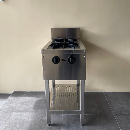 2-Top Low-Pressure Burner with Bottom Shelf