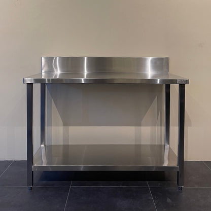 Table with Bottom Shelf with Backsplash (600 Series)
