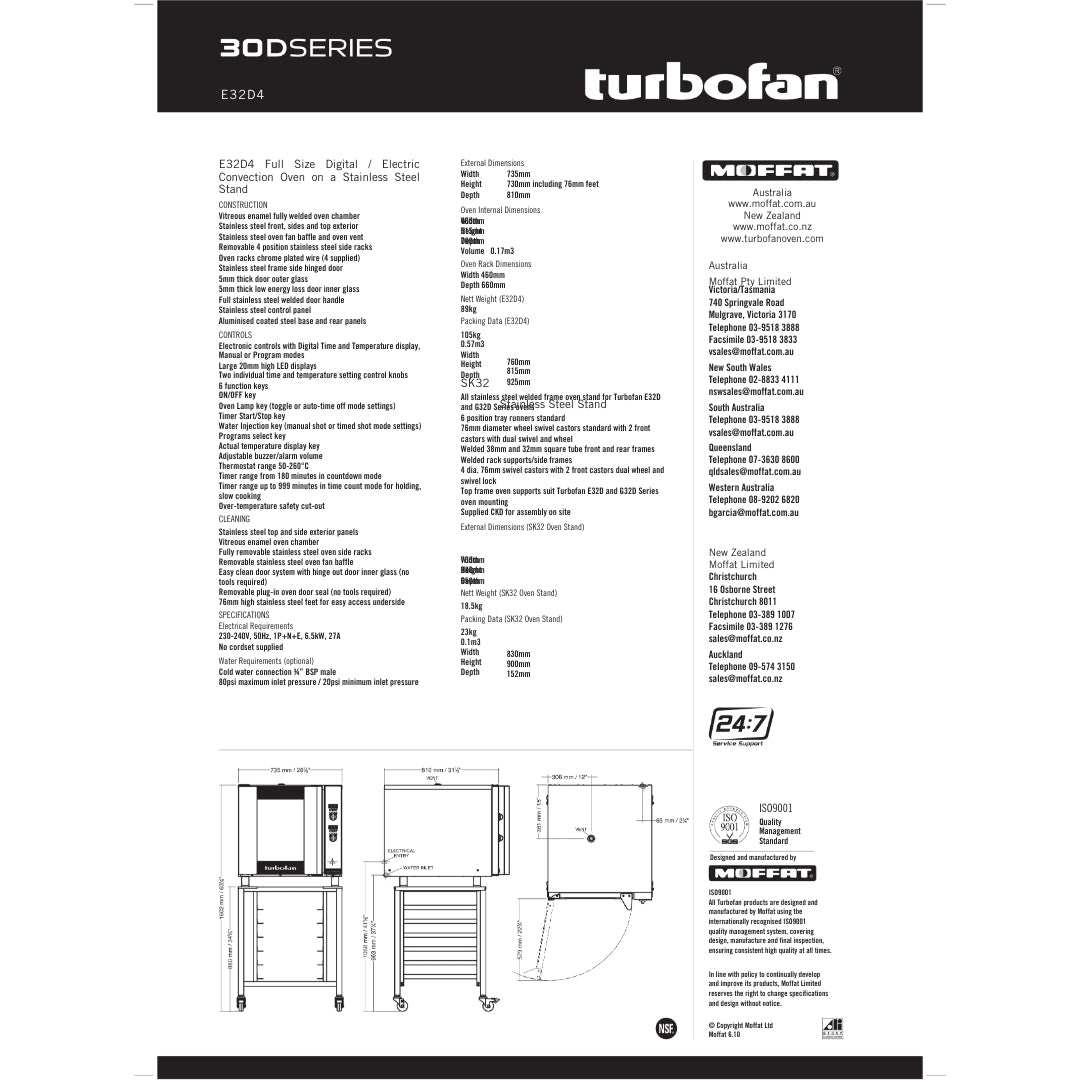 Turbofan Electric Convection Oven