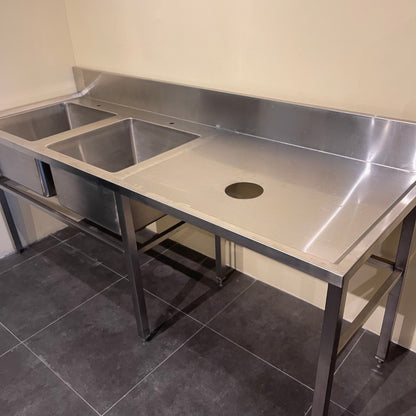 Table with Garbage Chute with Backsplash (600 Series)