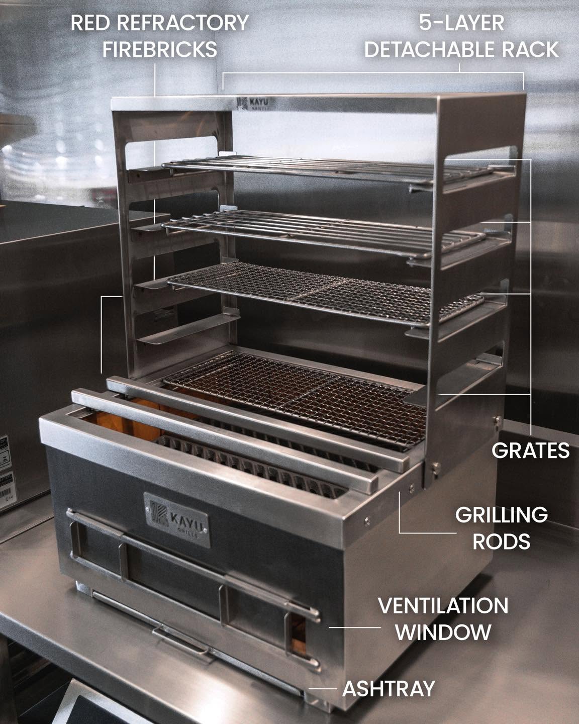 KAYU GRILLS - HIBACHI (KAYU-HB-BCH) (Tabletop)
