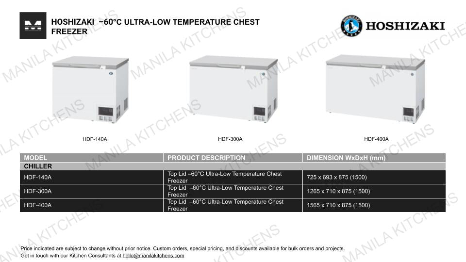 Hoshizaki -60°C Ultra-Low Temperature Chest Freezer (HDF-300A)