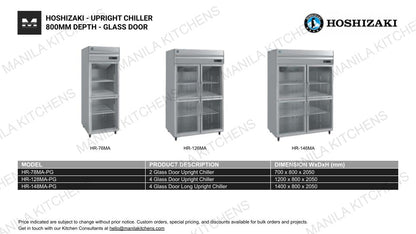 Hoshizaki 2 Glass-Door Upright Chiller (HR-78MA-PG)