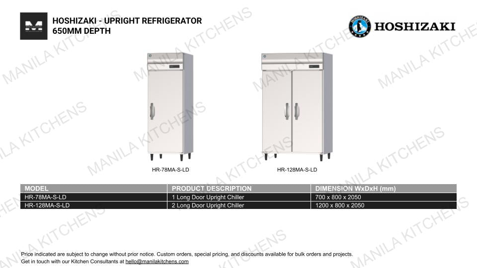 Hoshizaki 2 Long Door Upright Chiller (HR-128AM-S-LD)