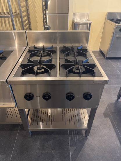 4-Top Low-Pressure Burner with Bottom Shelf