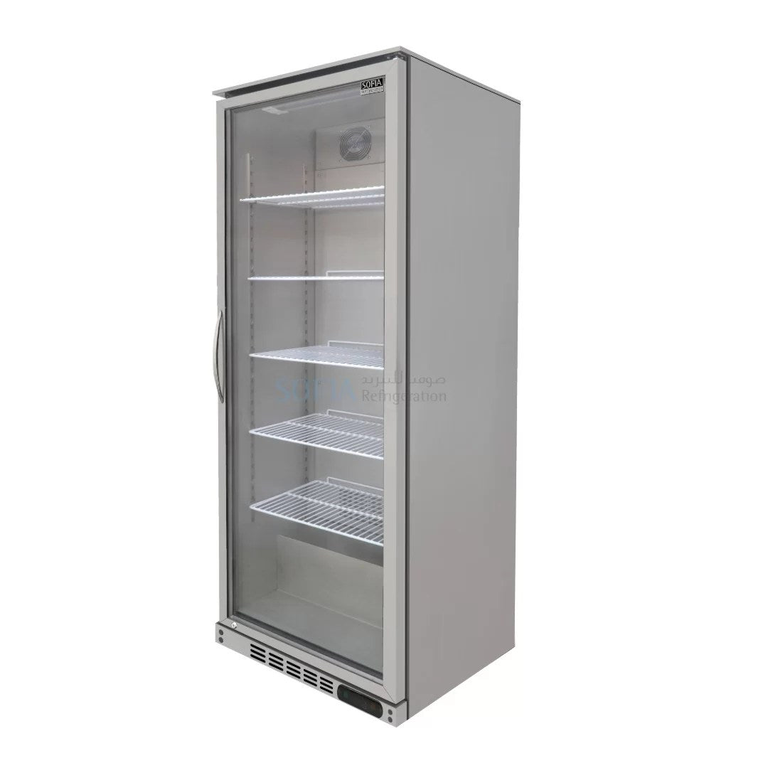 Sofia 1 Door Stainless Steel Bottle Upright Cooler (SOFBC-UP1 SS)