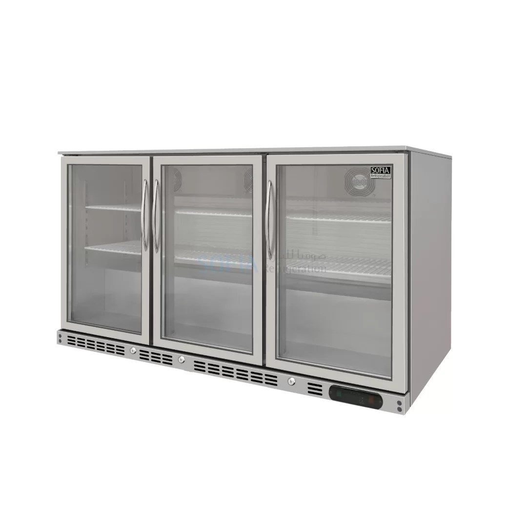 Sofia  3 Door Stainless Steel Bottle Undercounter Cooler (SOFBC-3 SS)