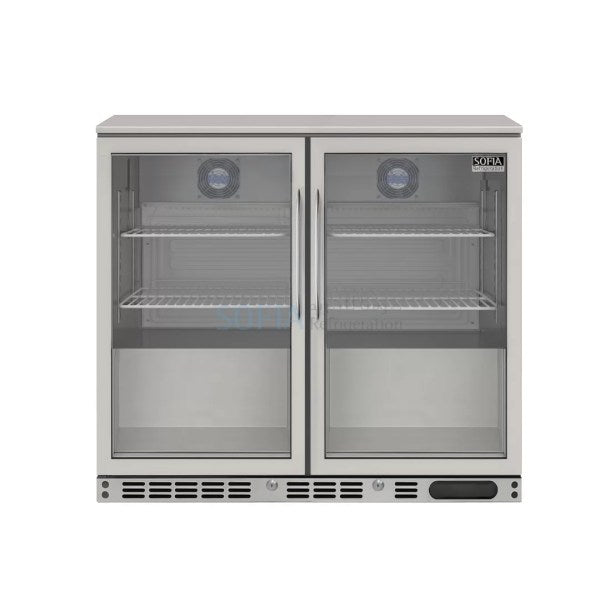 Sofia 2 Door Stainless Steel Bottle Undercounter Cooler (SOFBC-2 SS)
