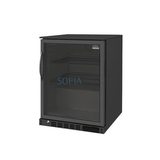 Sofia 1 Door Black Stainless Steel Bottle Undercounter Cooler (SOFBC-1 BS)