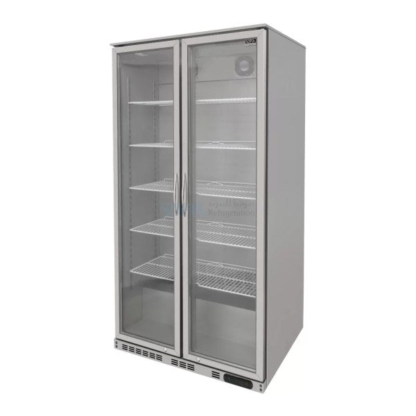 Sofia 2 Door Stainless Steel Bottle Upright Cooler (SOFBC-UP2 SS)
