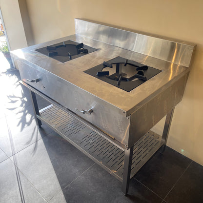 2-Top High-Pressure Stock Pot Burner