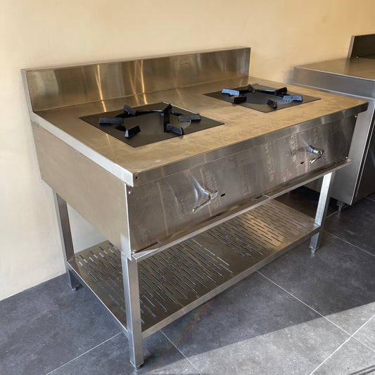 2-Top High-Pressure Stock Pot Burner