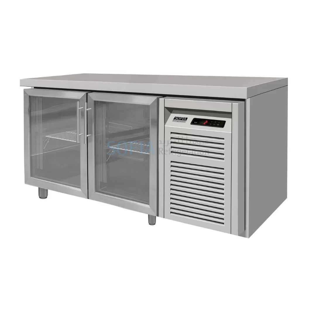 Sofia 2 Glass Door Undercounter Freezer (SOFUC-142 FE GD)