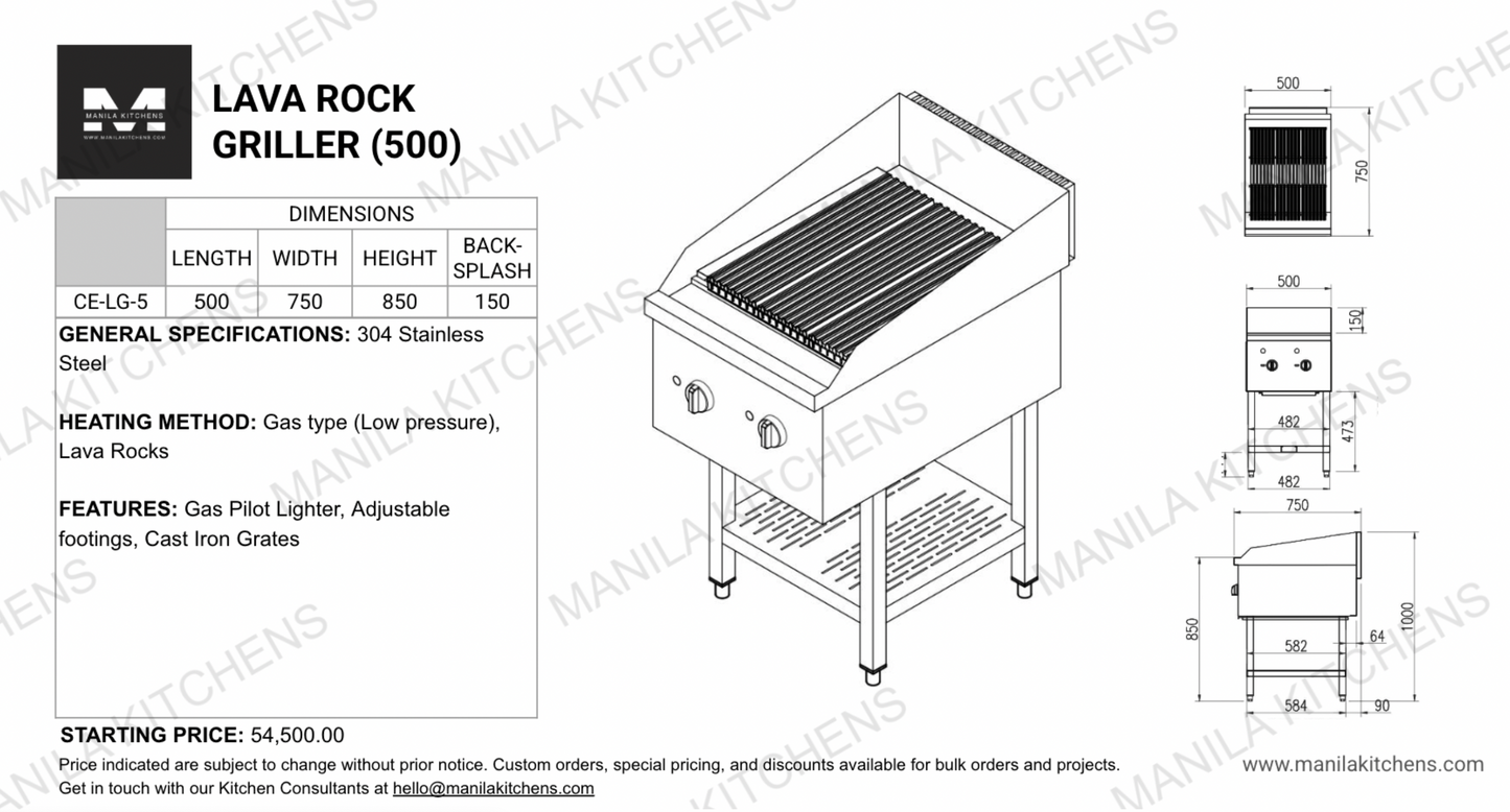 Lava Rock Griller 500