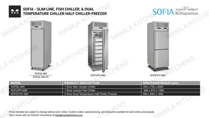 Sofia 2 Dual Door Temperature Half Chiller-Freezer (SOFDTCF-680)