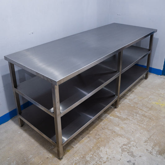 Table with Middle & Bottom Shelf No Backsplash (600 Series)