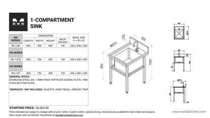 1-Compartment Sink