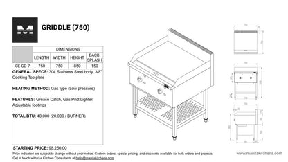 Griddle 750